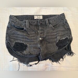 We The Free Charcoal Denim Shorts